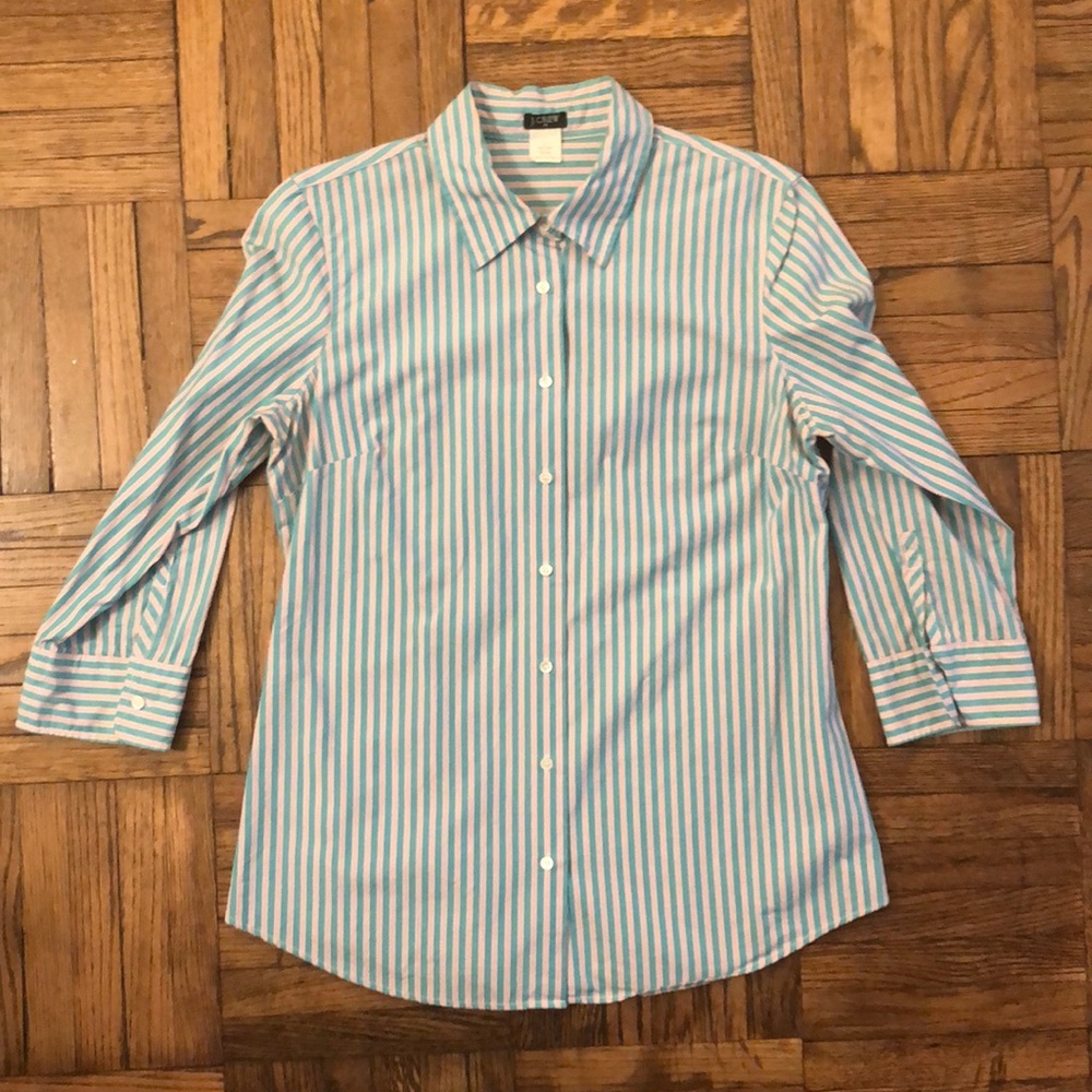 J.Crew Factory Striped Button Down Shirt, SZ L